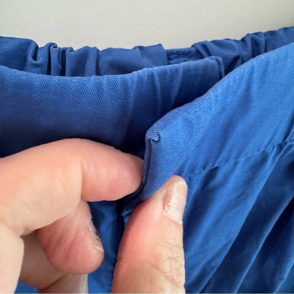 Mare Mare X Anthropologie Cobalt Blue Curved Hem Cropped Wide Leg Pants Medium - Picture 4 of 9